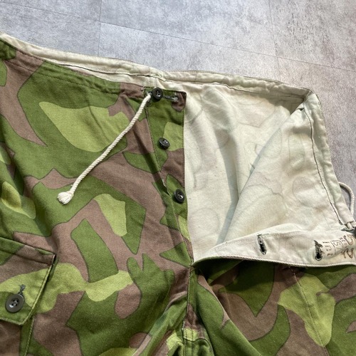 60s 極太 フィンランド軍 実物 M-62 リバーシブルカモ パンツ w39 詳細写真7