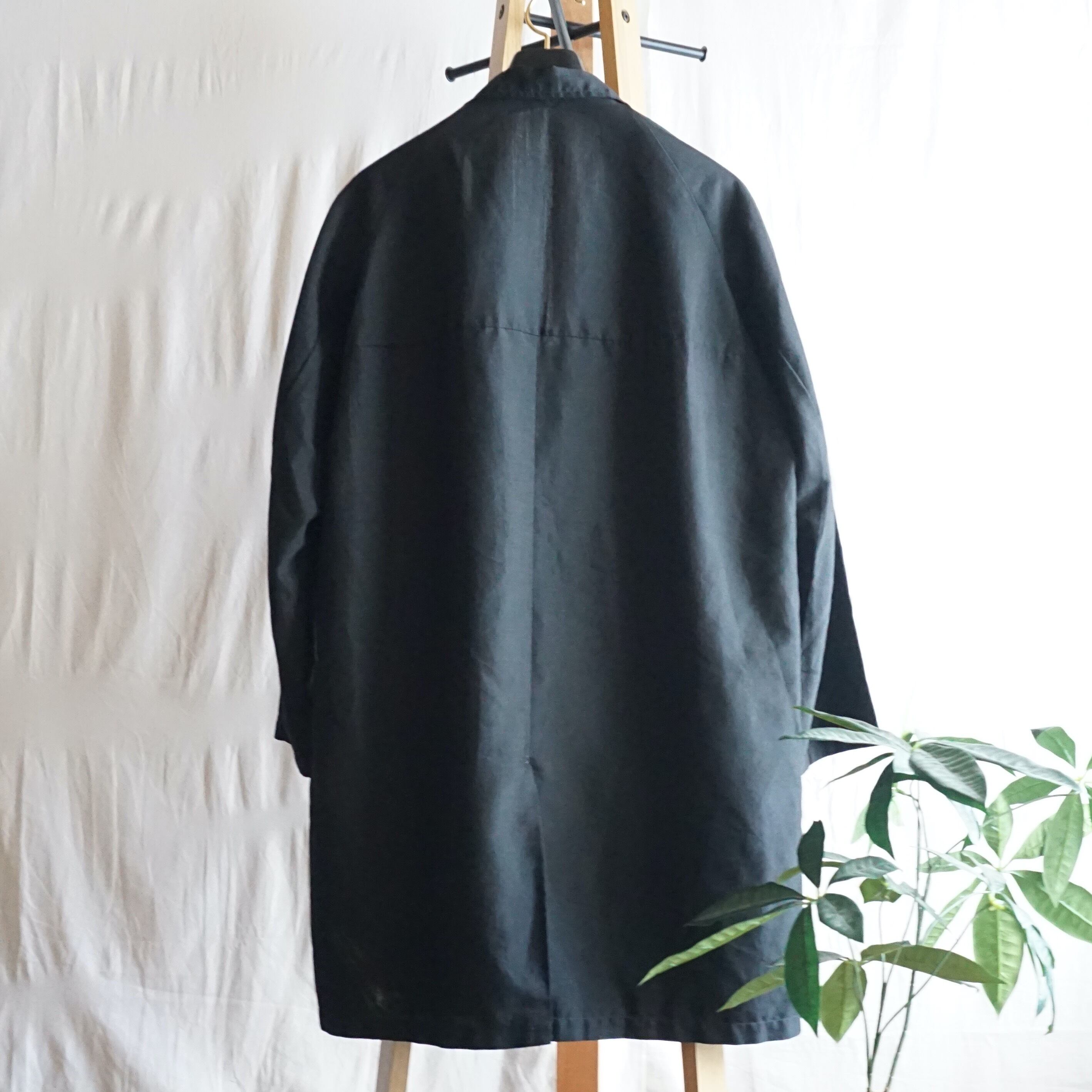 デッドストック 40s50s ブラックリネン マキニョンコート ぬるい