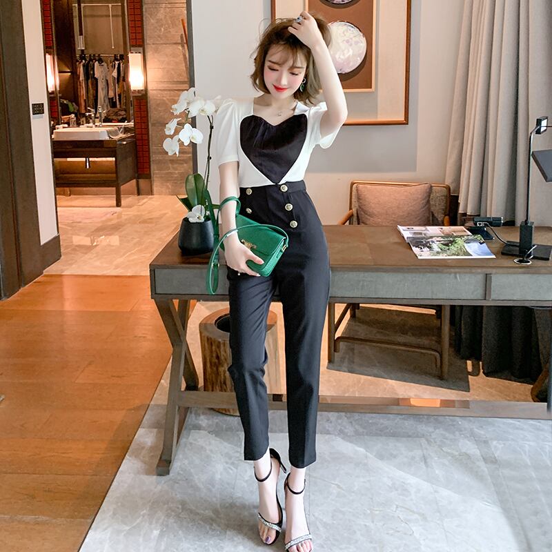 ハイウェストダブルブレストカジュアルパンツ レディースサマースタイル 夏物 MIUCO75079977322