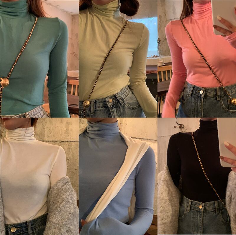 シャツ スリムTシャツ オータムウィンターブラックスタイルトップス ロング 秋物 冬物 ブラックストロベリース38558446455