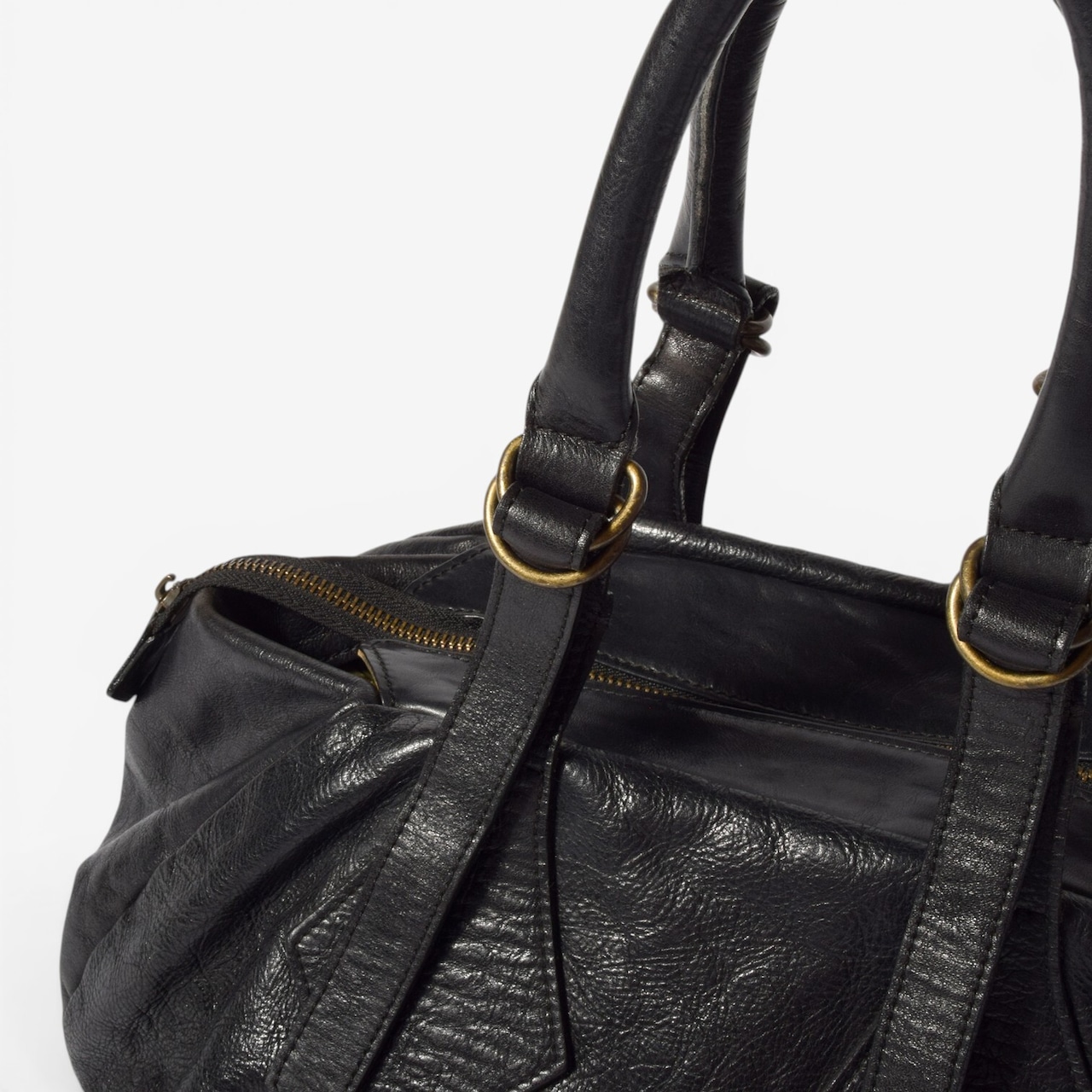 90s Vivienne Westwood レザーハンドバッグ ヴィンテージ ブラック