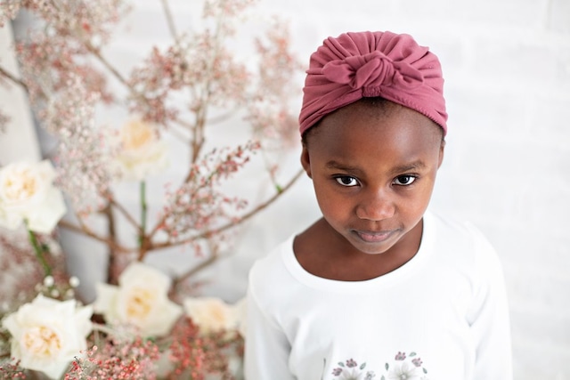 bow turban (plum) リボンターバン　プラム