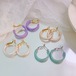 不規則エナメルドロップピアス - YINIAN