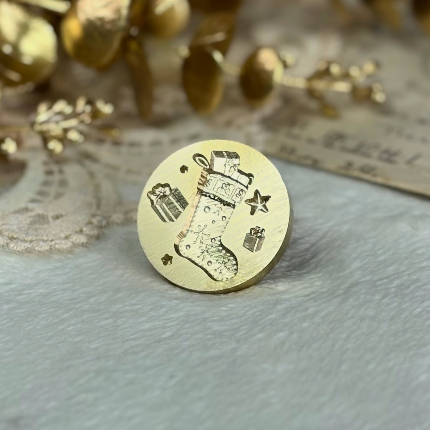 【30㎜】クリスマスソックス【スタンプヘッド】#SWH-107