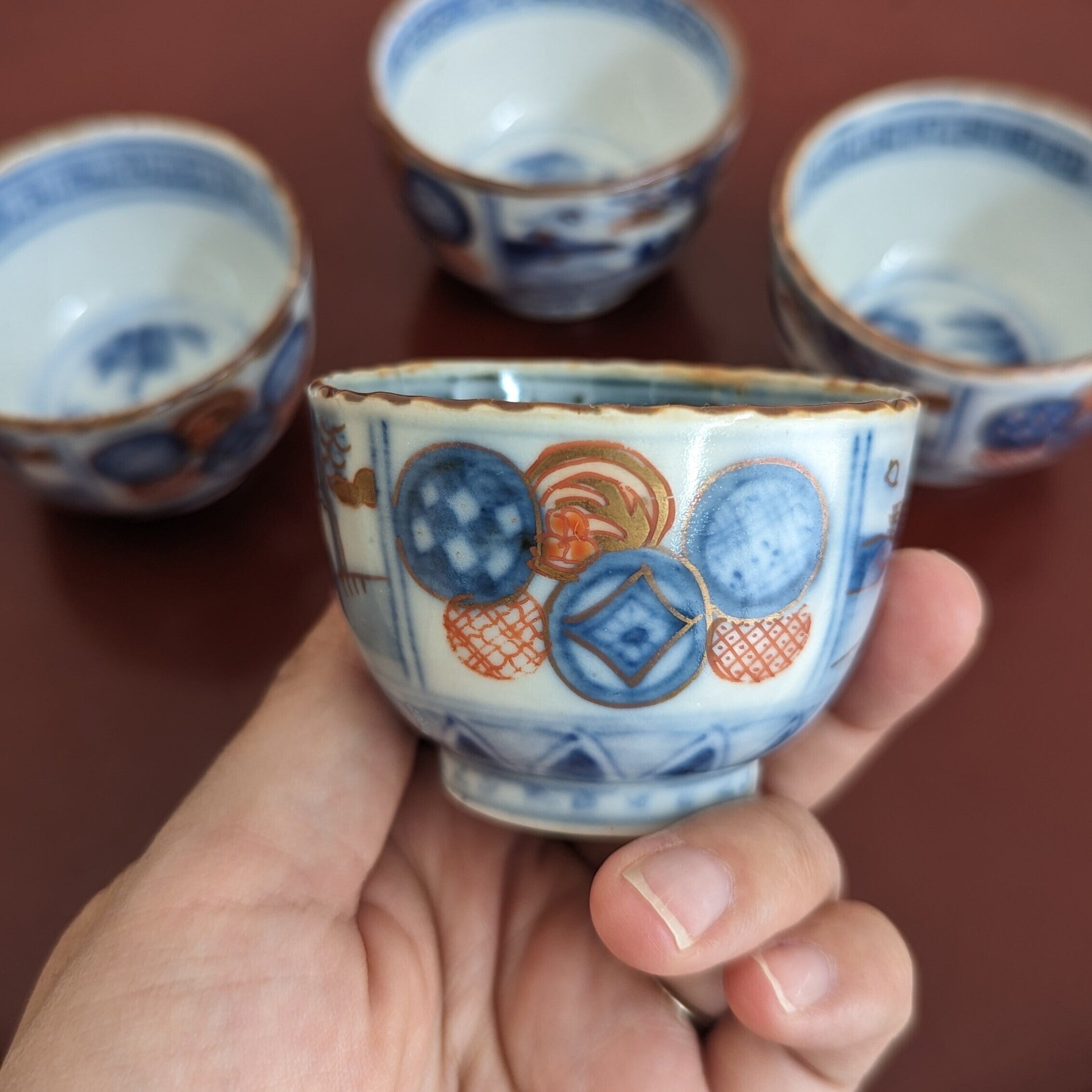 骨董 染付千鳥扇型豆皿 | PAY ID