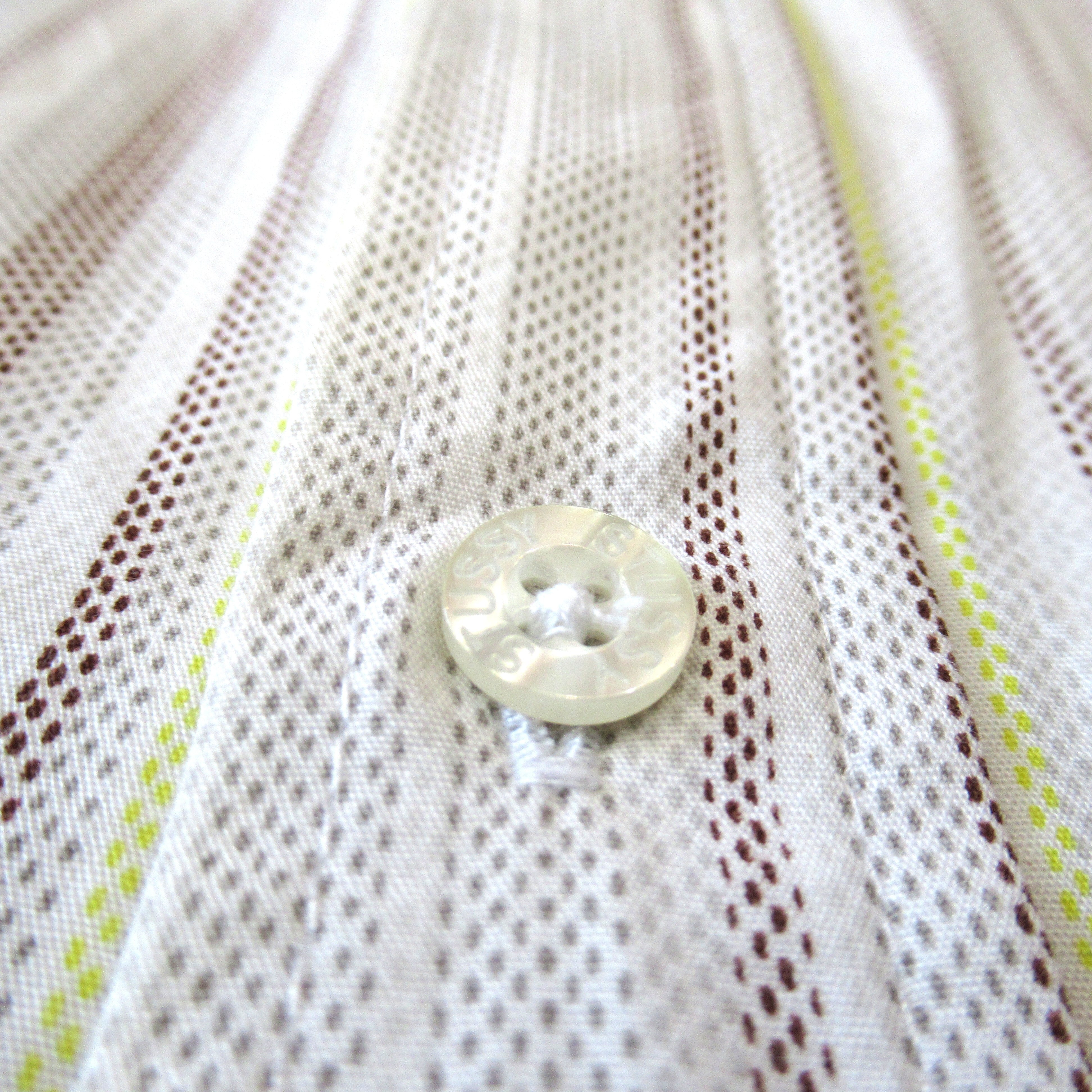 90S Old Stussy Stripe S/S Shirt【M】 | drop by