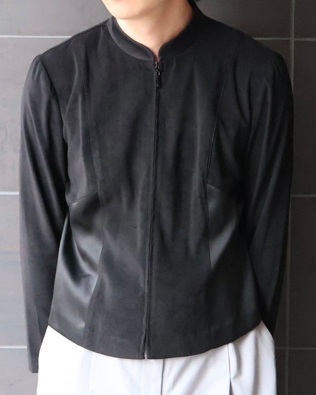 basic switching zip up blouson