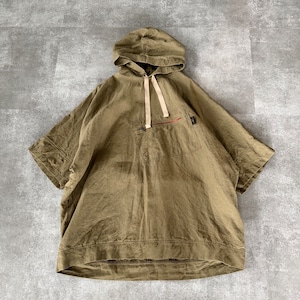 linen hoodie khaki