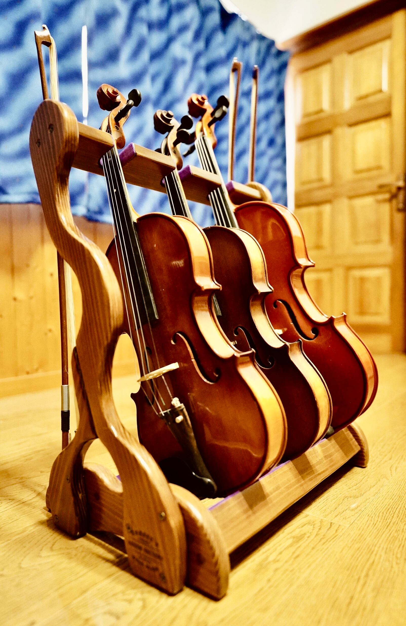 バイオリン・ヴィオラスタンド | 手作り木工 レスポーラー夢工房