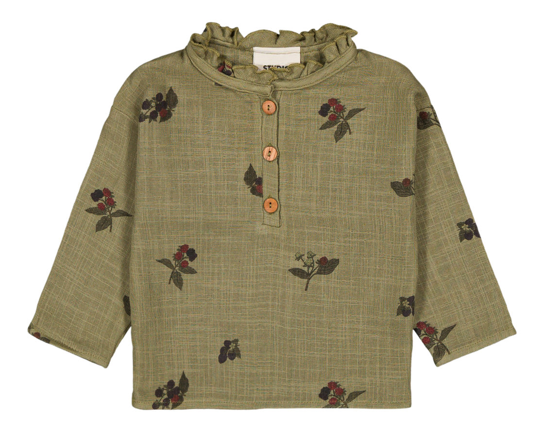 OLYMPE BLOUSE - GREEN ALOE / BLACKBERRIES [STUDIO BOHEME] (25AW 