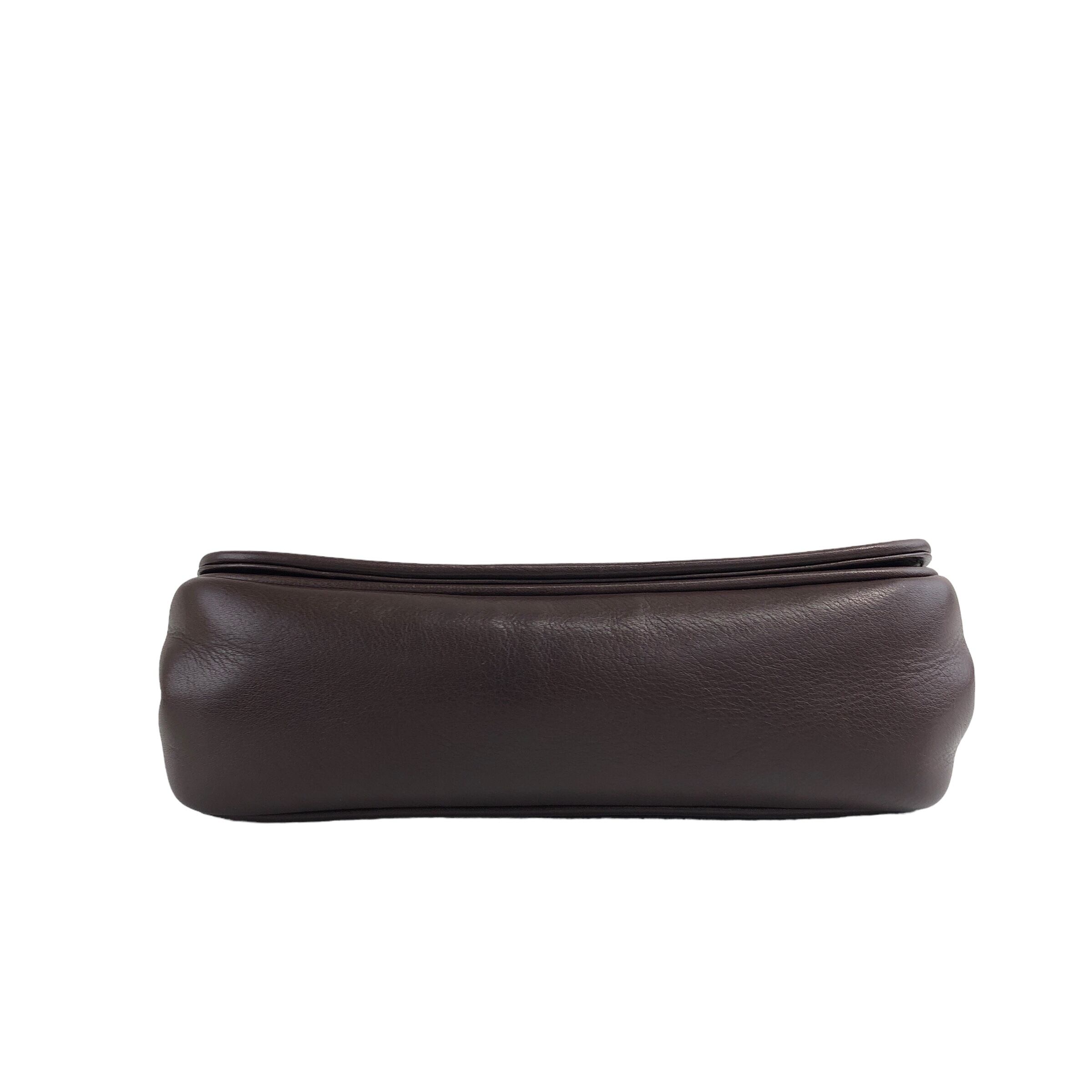 CELINE セリーヌ ショルダーバッグ ブラウン ブラゾン レザー チェーン