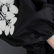 フラワープリント オーバーサイズ シャツワンピース 00022