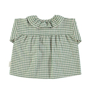 残り1点( 6Y ) piupiuchick / Round collar shirt