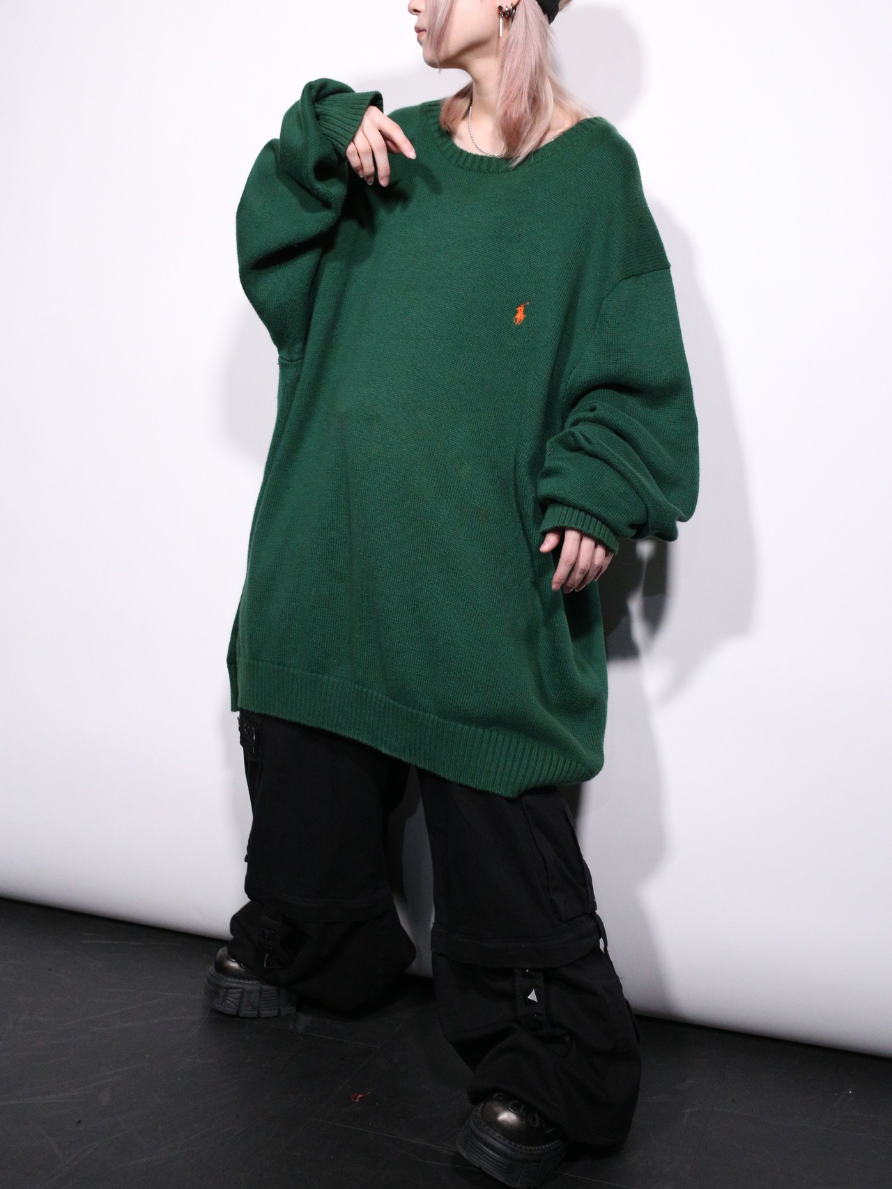 "Polo by Ralph Lauren" XXXXLT super over silhouette cotton knit - 3