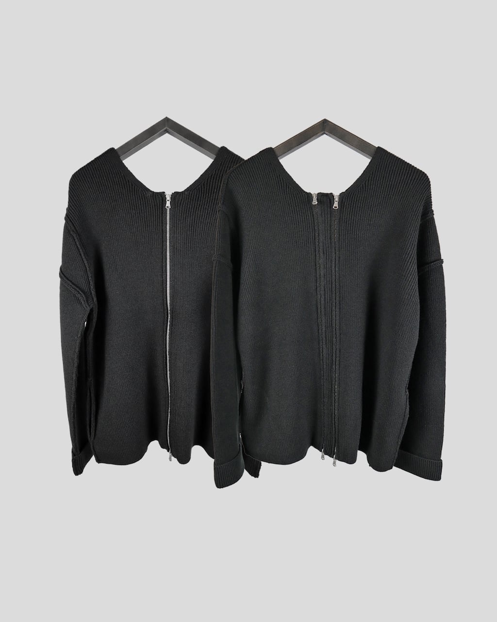 ASKYY / 3 ZIPPER KNIT RIDERS / BLK | ASKYY TOKYO FLAGSHIP