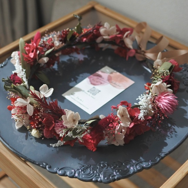 【Order】Adult flower crown ドライ&プリザーブドフラワー