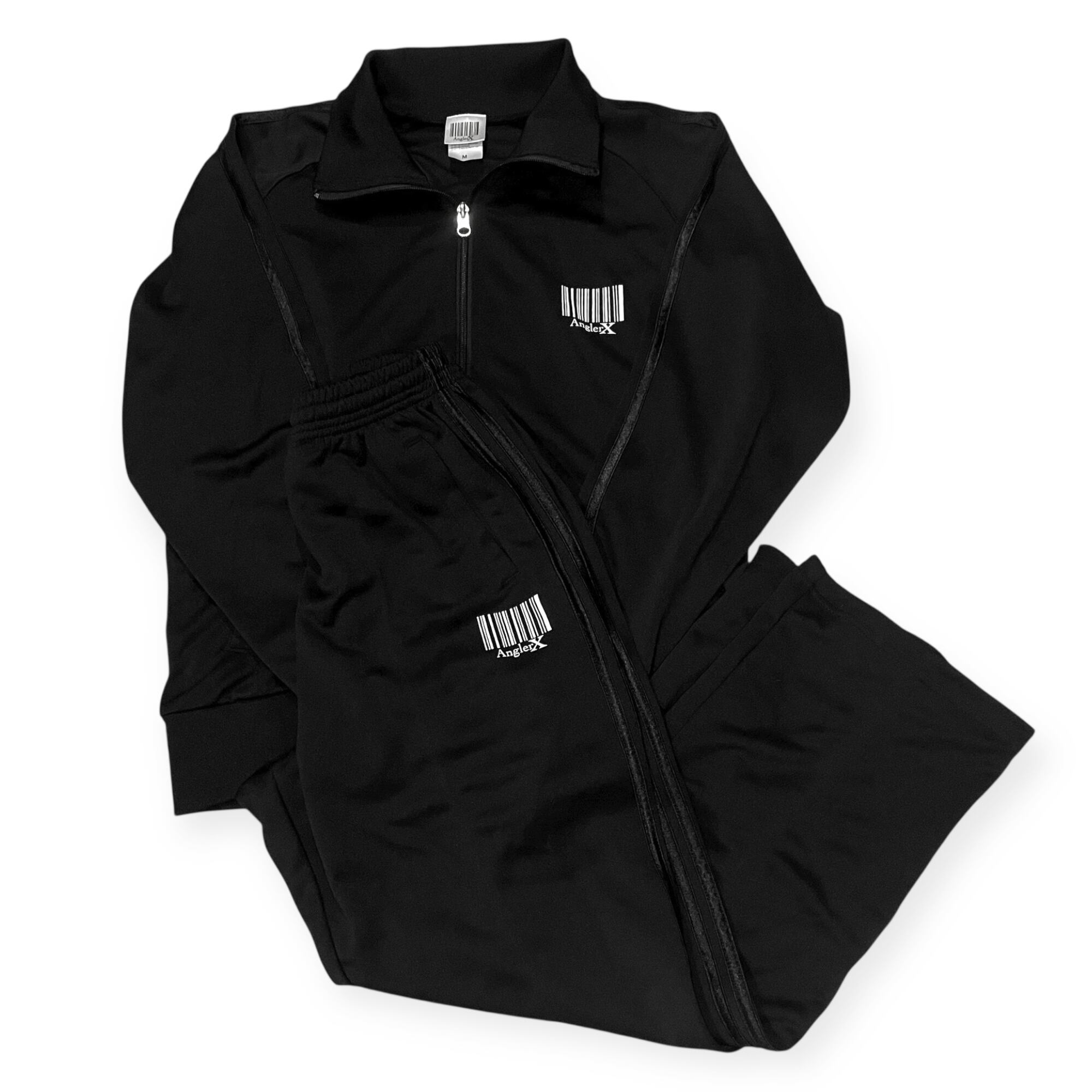 AnglerX – Track Set (Jacket & Pants / Polyester) Black