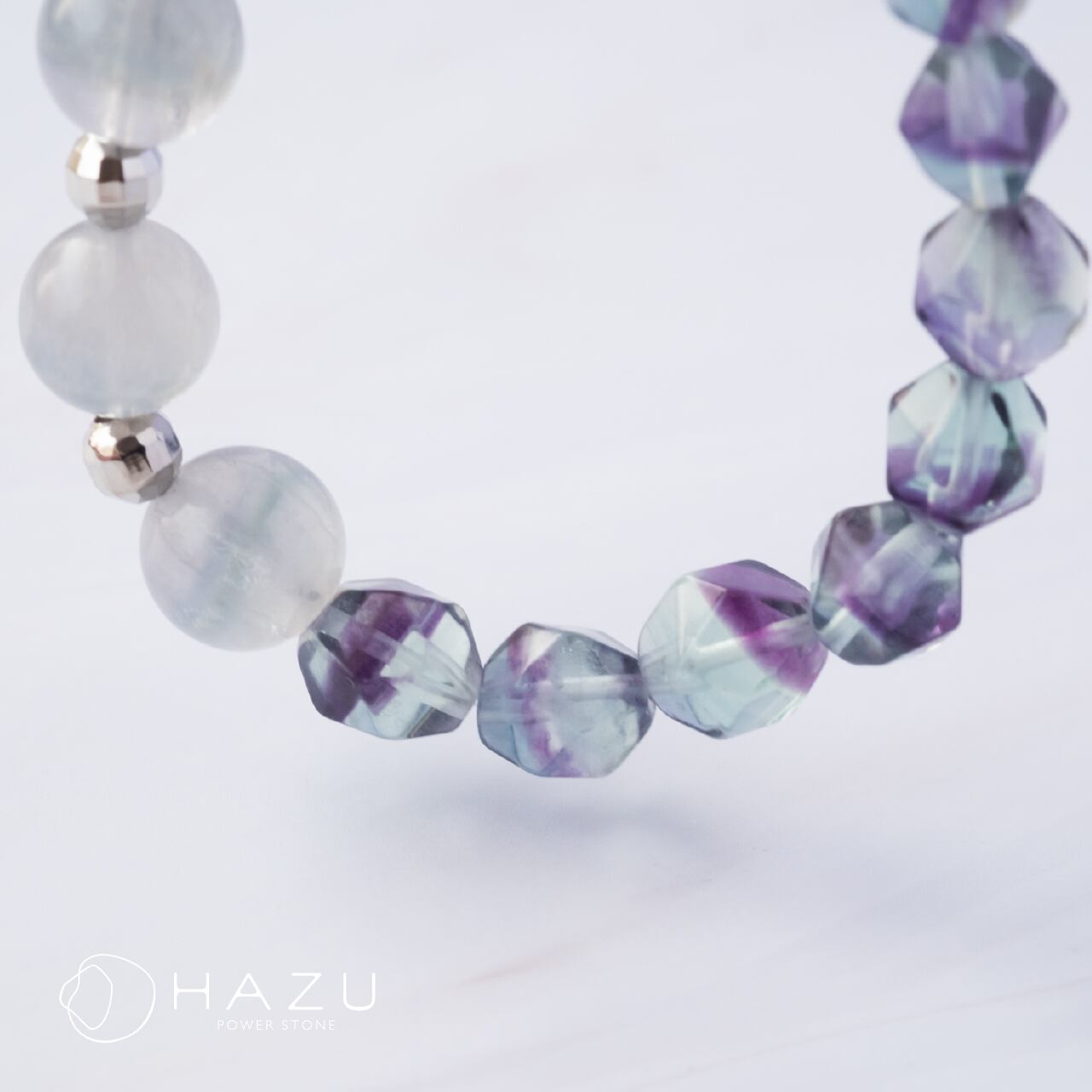 希望に導く安らぎの輝き［ブルーフローライト／バイカラーフロー