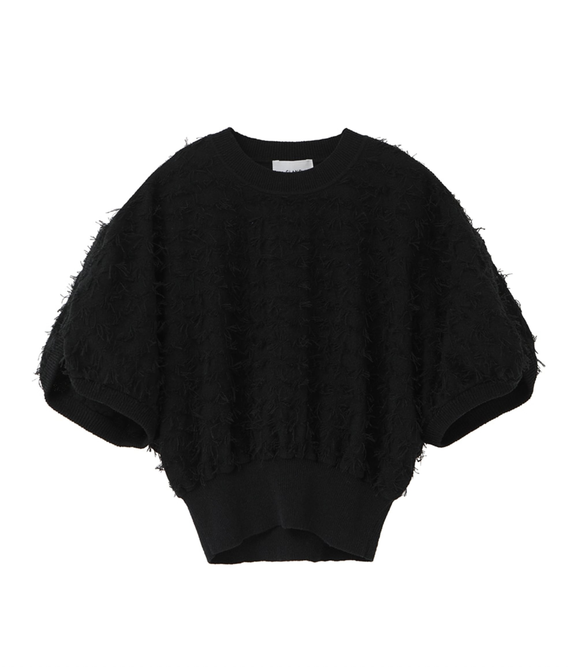 CLANE FRINGE ARCH SLEEVE KNIT TOPS