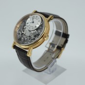 稼働品!BREGUET ブレゲ トラディション オートマティック レトログラード セコンド 7097BR/G1/9WU PG×革 AT シルバー文字盤