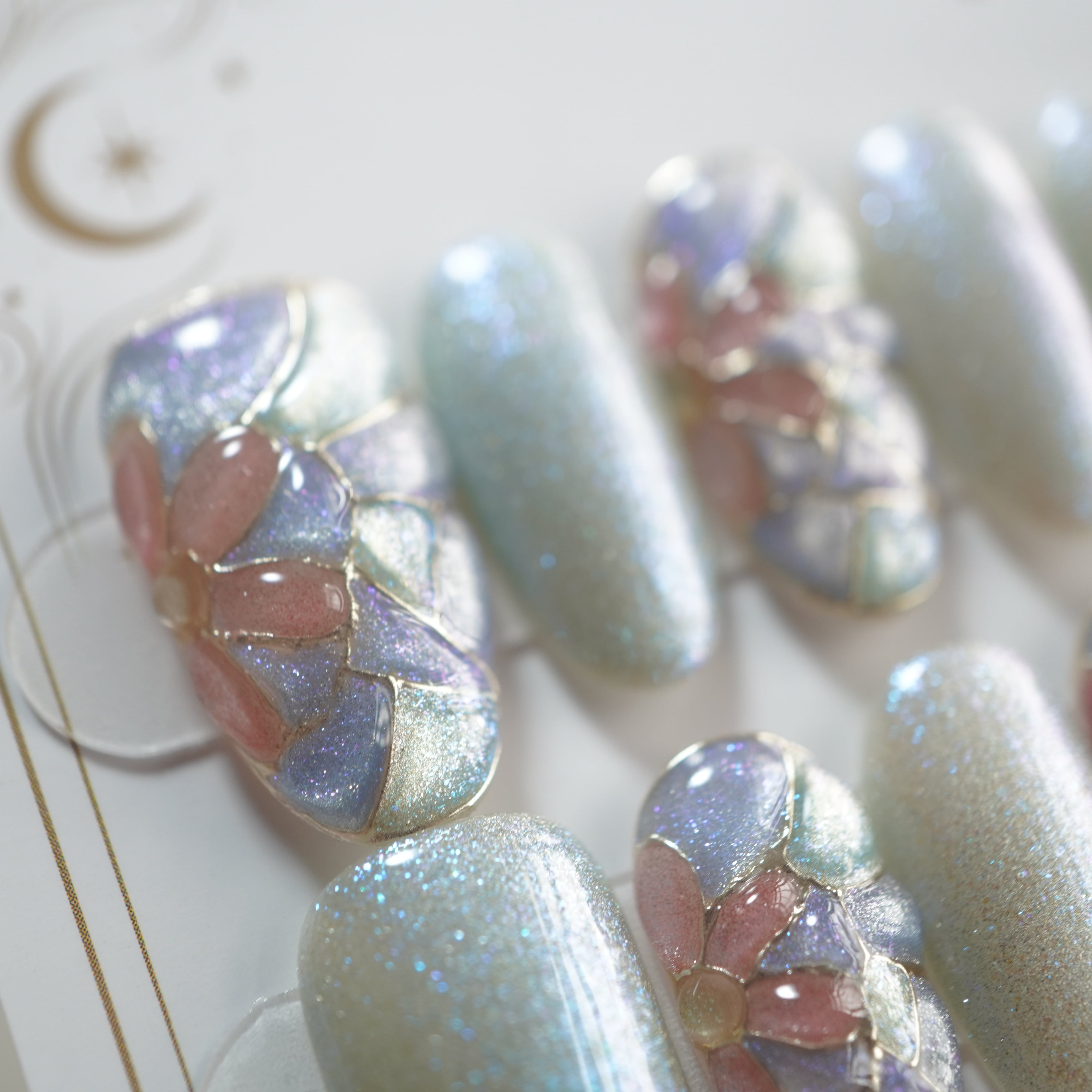 ネイルチップ れい 654】繰り返し使えるネイルチップ／XY214 繰り返し使えるネイルチップ