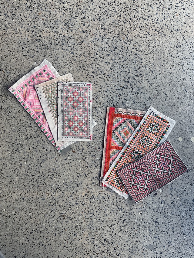 Flower H'momg tribe／Vintage Fabric set