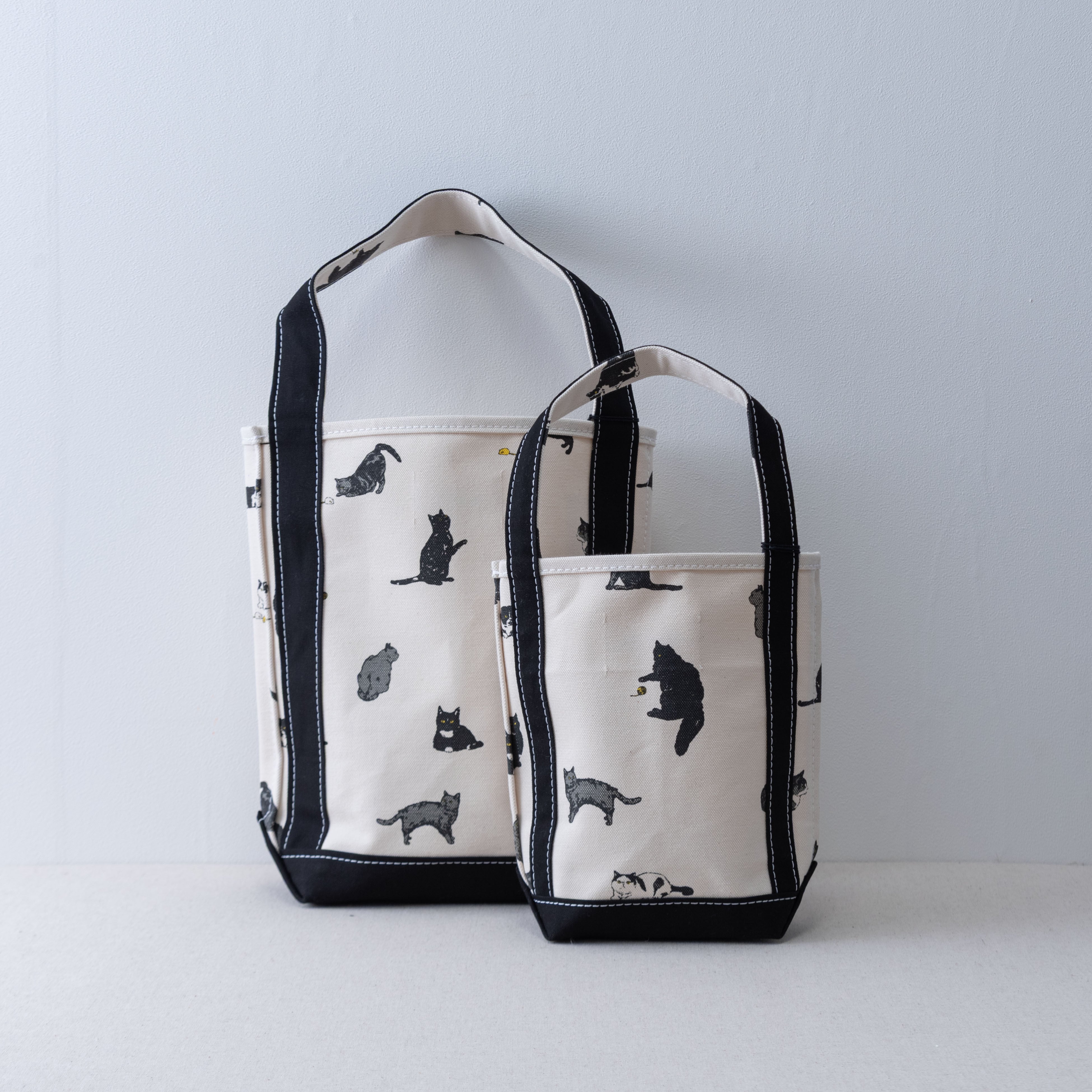 TEMBEA │ BAGUETTE TOTE MINI PRINT CAT/BLACK | テンベア | バゲット