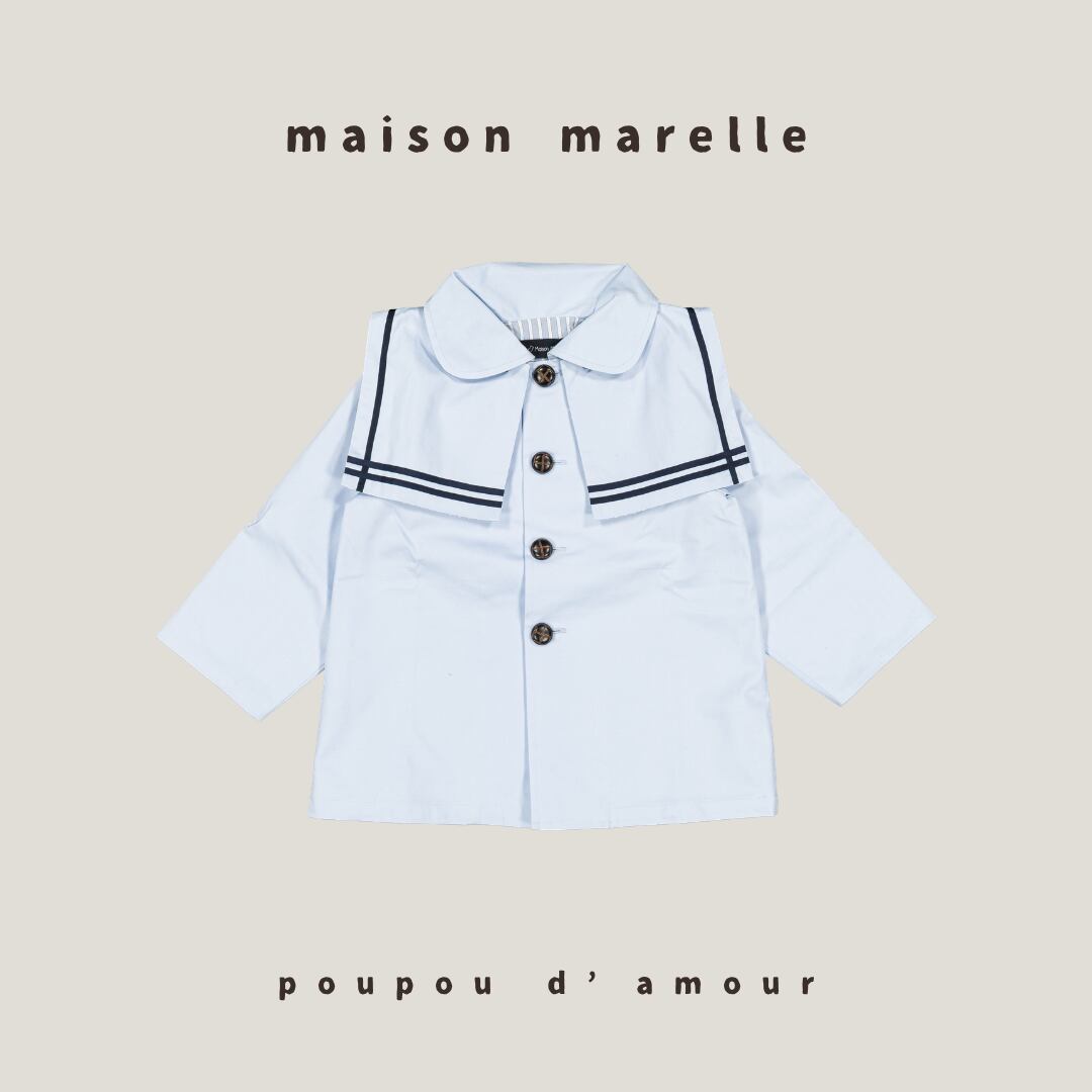 18m~5y送料無料 【予約】maison marelle|Jacket PRONY- blue sky| (11月上旬以降入荷予定)