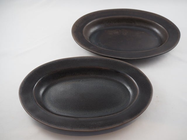 松尾直樹] 53 鉄釉楕円リム深鉢 L | うつわshizen