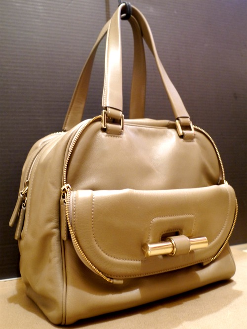 レア美品20万★JIMMYCHOO ジミーチュウ ジャスティン レザー トート ハンド バッグ ベージュ★