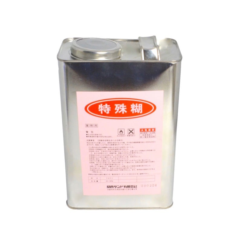 石材用 特殊のり 角缶グレー 4L | 石材工具道場・KAWATA
