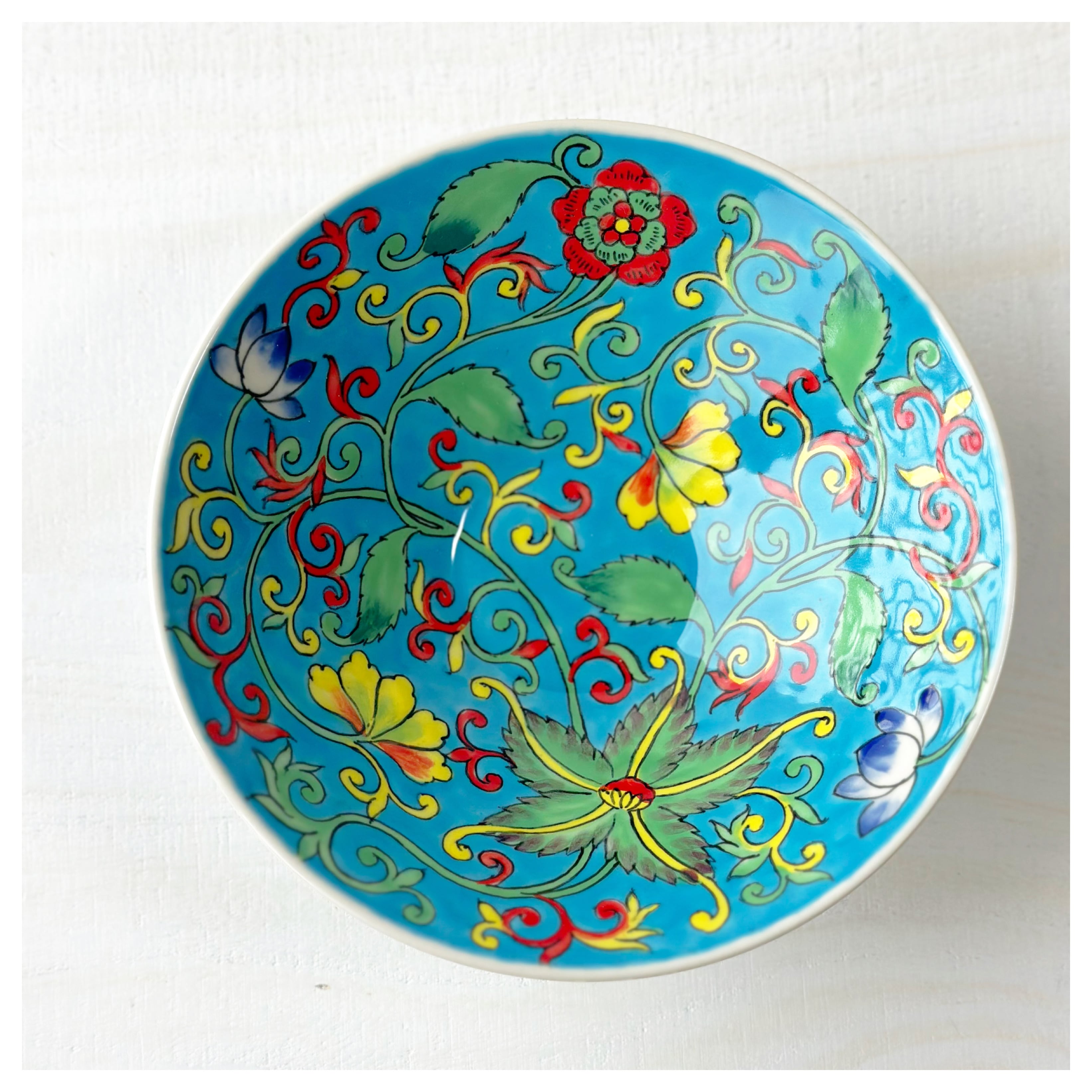 ベトナムのバッチャン焼き 蓮柄の小鉢4枚セット | Kc-Labo's shop