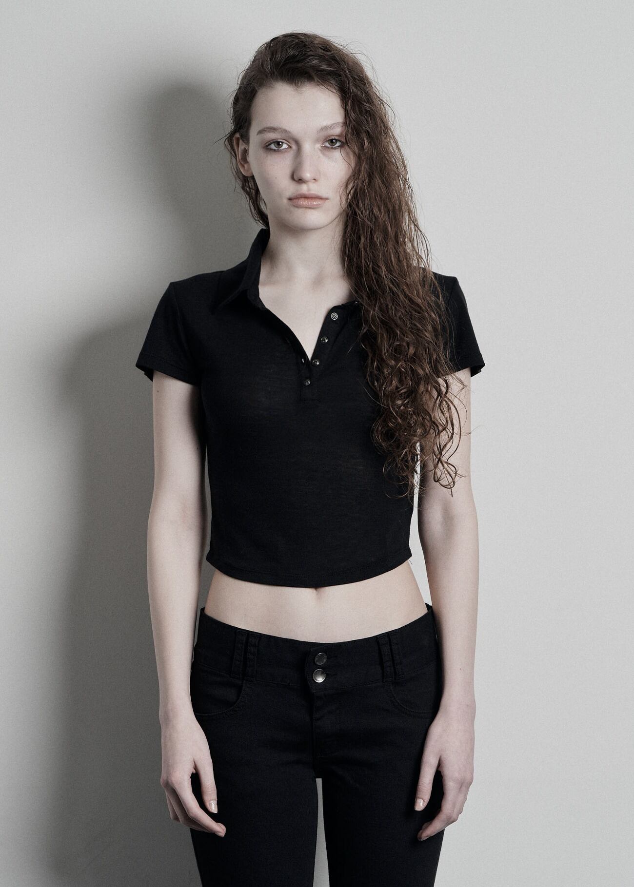 BOHEMSEO ボヘミアンソウル トップス black BOHEMIAN SEOUL] BASIC HALF COLLAR SHIRTS, BLACK 正規品 韓国
