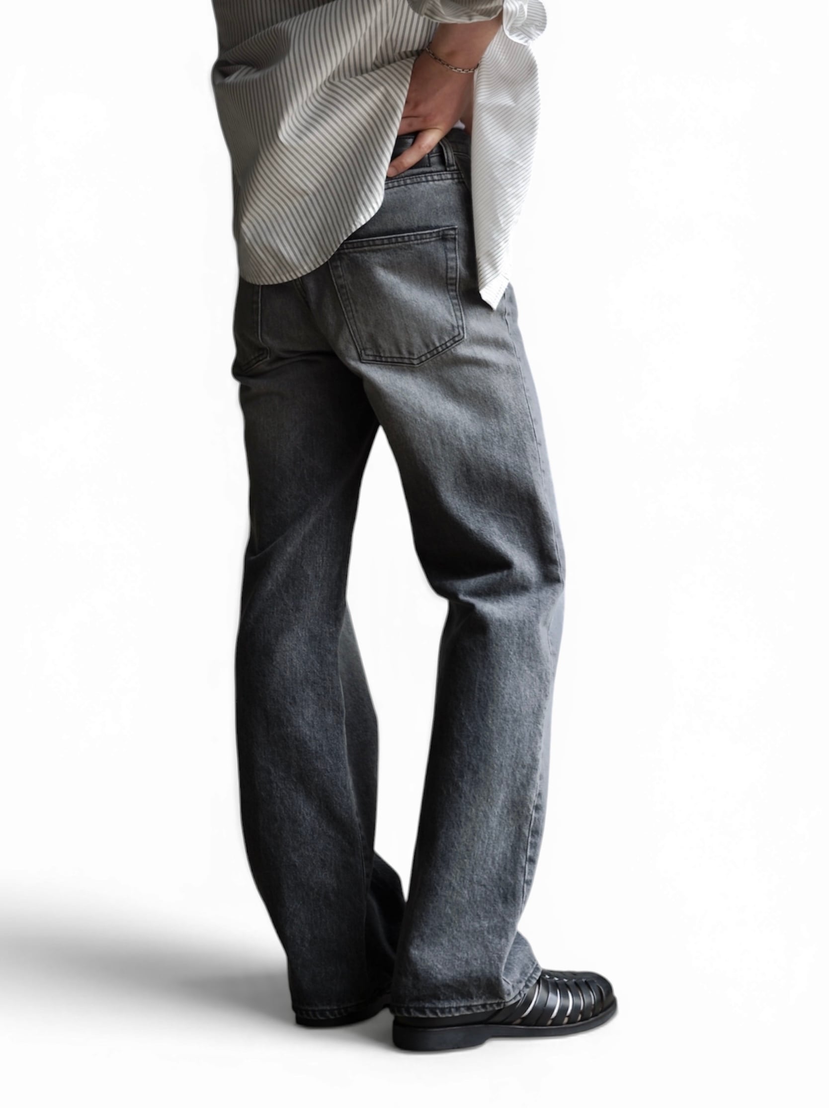 GEN IZAWA / Straight denim pants (black-wash) | TUNAGI JAPAN