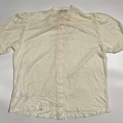 リネン100% agnes b. アニエスベー リボン 半袖 ニット カーディガン 3/アイボリー レディース