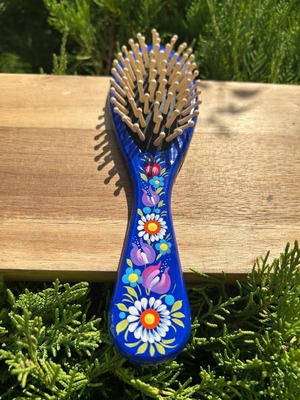 ペトリキウカ塗り　ヘアブラシ　くし　ティモシェンコ作