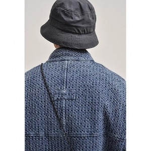 Stand collar waffle weave jacket 0449