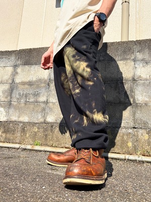 タイダイ Tie-dye スウェットパンツ Lサイズ ブラック×カーキ HD26-27