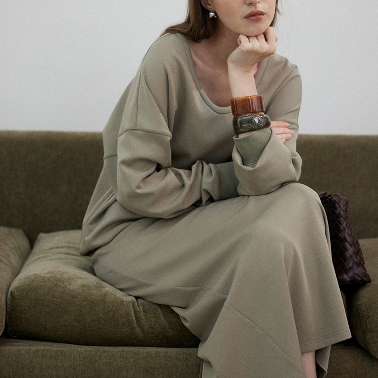 【セットアップ可】Drop Shoulder Sweat T3524