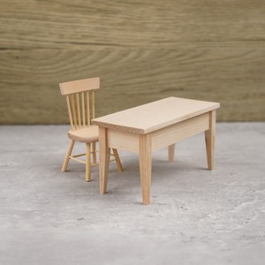 020-30041　ミニチュア家具　table&chair　ライティングデスク