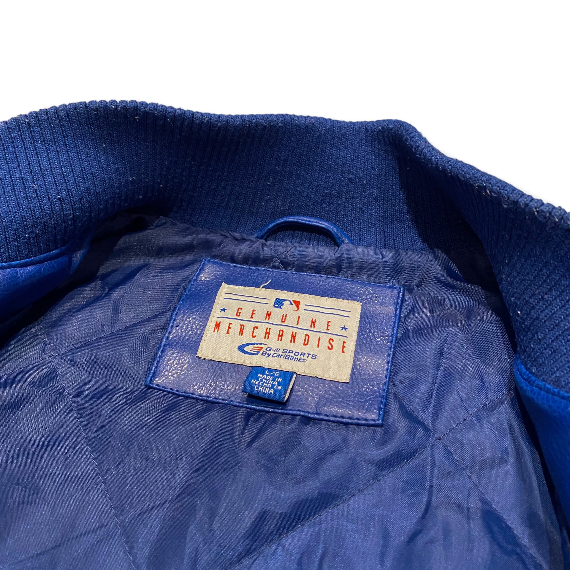 MLB NEWYORK METS All Leather Versity Jacket L / ニューヨークメッツ