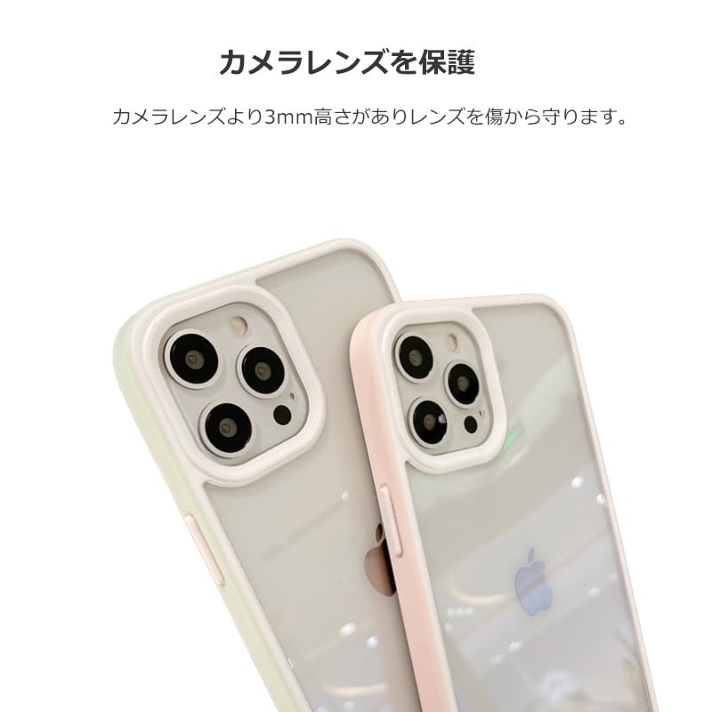 iPhone14ケース iPhone13クリアケース 13Pro 13mini iPhone12 12Pro 透明 くすみカラー iPhone11ケース  11Pro 透明 耐衝撃 ストラップ TPU Qi対応 カメラレンズ保護 スマホケースのanro design