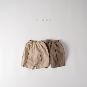 【anggo】タックミディアムパンツ ベージュ 80〜120cm  240712