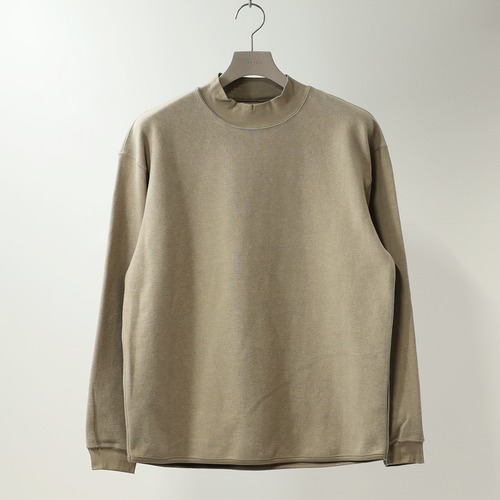 CURLY&Co./FINE COTTON PILE MOCKNECK PULLOVER