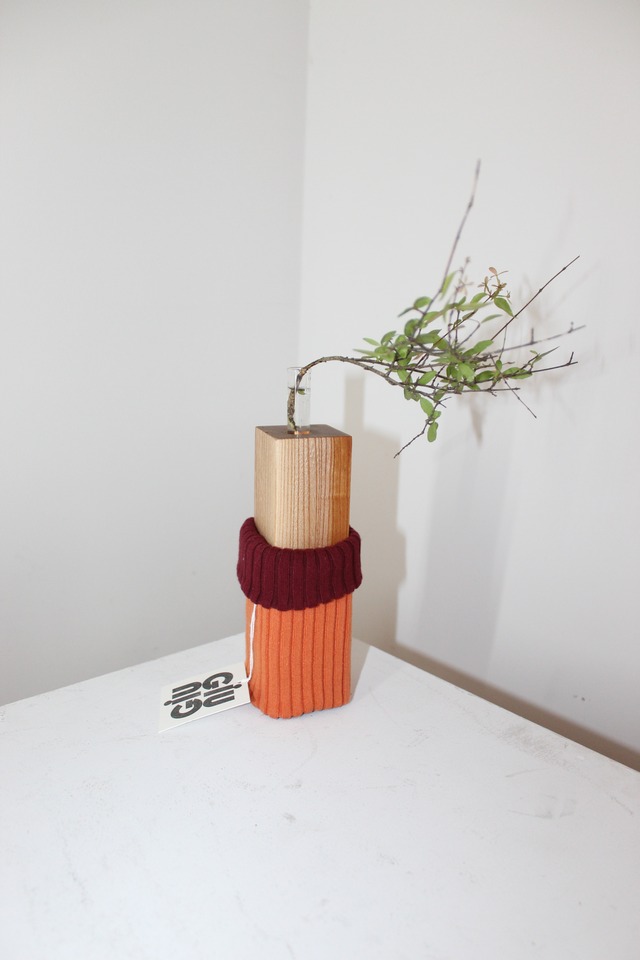 TORINOKI×GiUGiU "Flower vase cover" KAKI×SHIRAZ