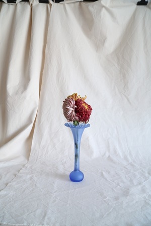 Blue Frost Flower Vase