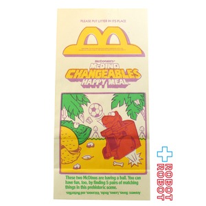 マクドナルド マックディノ チェンジャブル ハッピーミール 紙袋 ハッピーミールトイ 1991