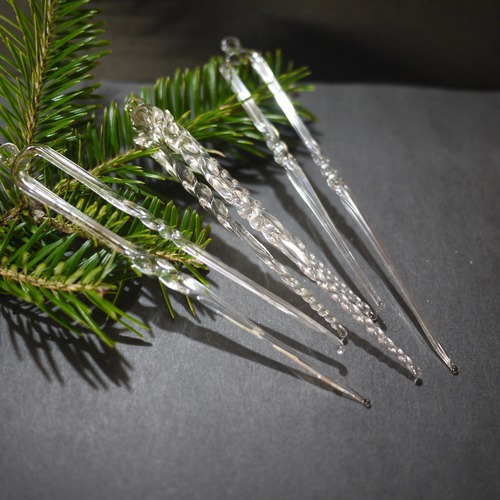 ツリーオーナメント ガラスのつらら3P ドイツ　アンティーク