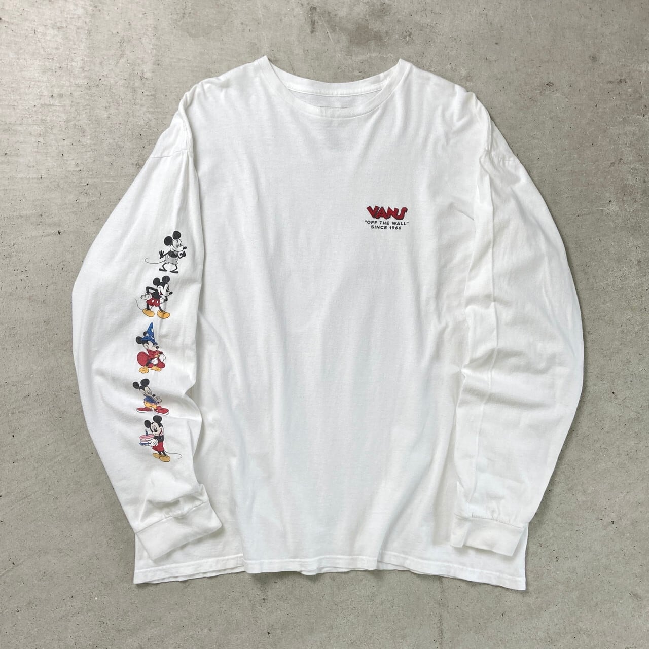 VANS Disney ヴァンズ ディズニー 袖プリ ロングTシャツ ロンT