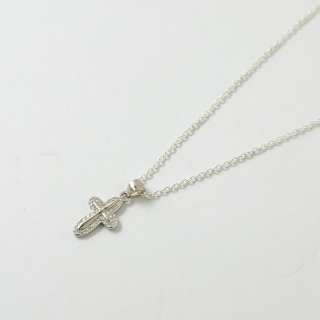 シルバー×ジルコニアクロス ネックレス
